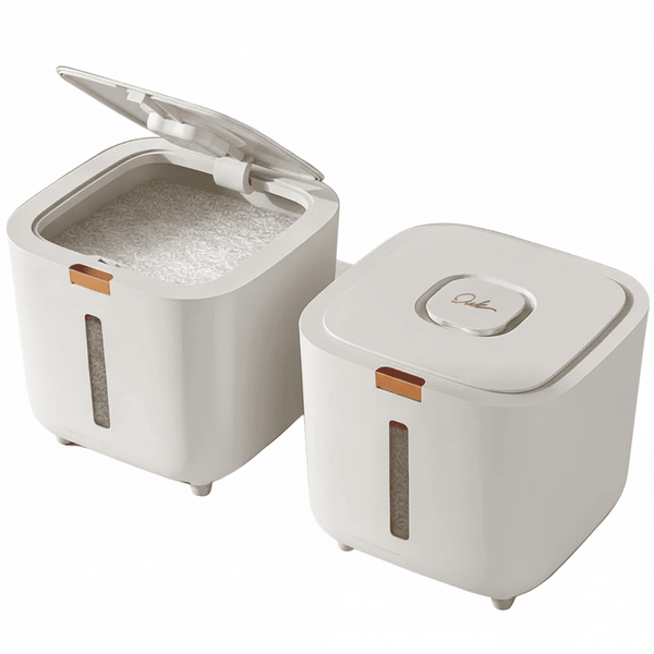 Airtight Rice & Grain Storage Canister for Moisture-Proof Pantry Organization